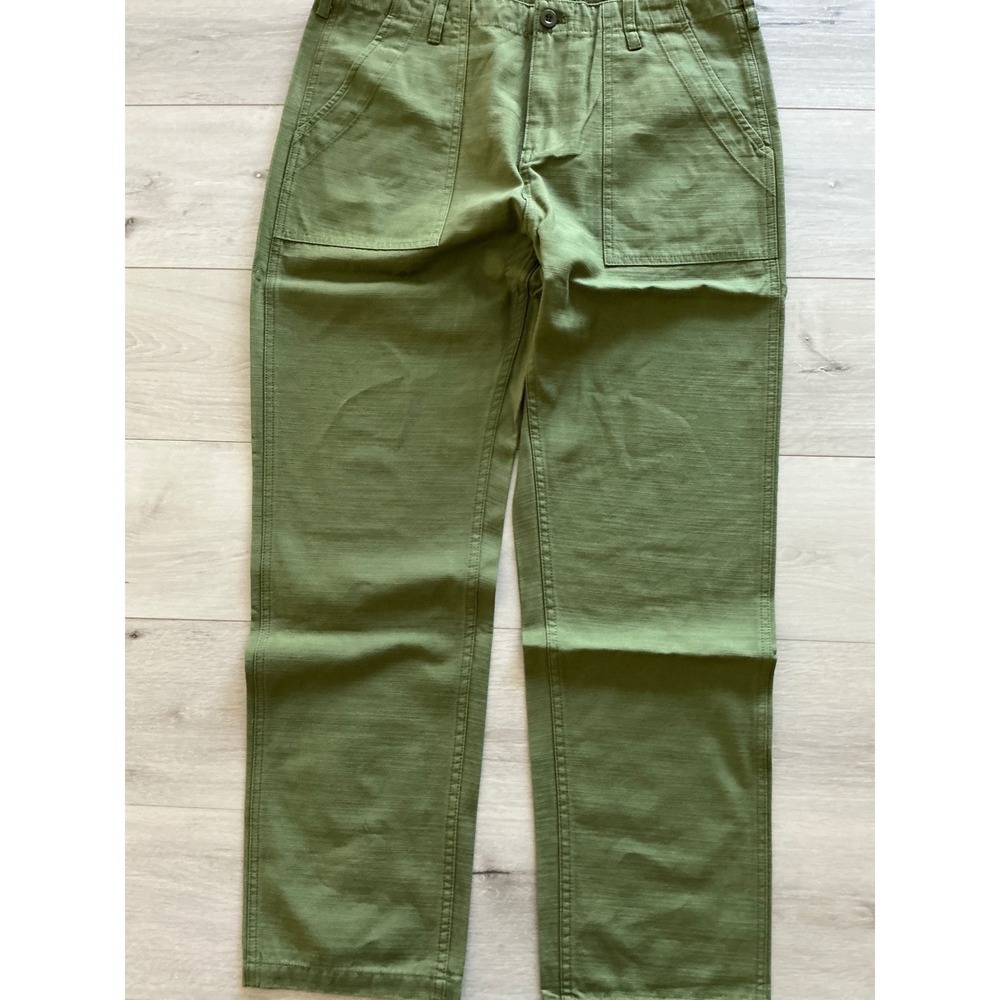 Men's Olive Green Casual Pants - Picture 5 of 6